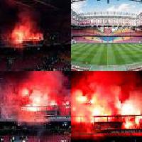 Standard-fans laten zich van slechtste kant zien: vuurpijl in Ajax-vak met ...
